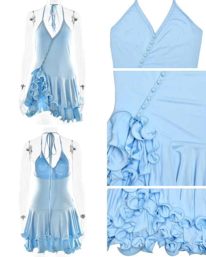 Absobe Signature Sculptured V Neck Mini Dress