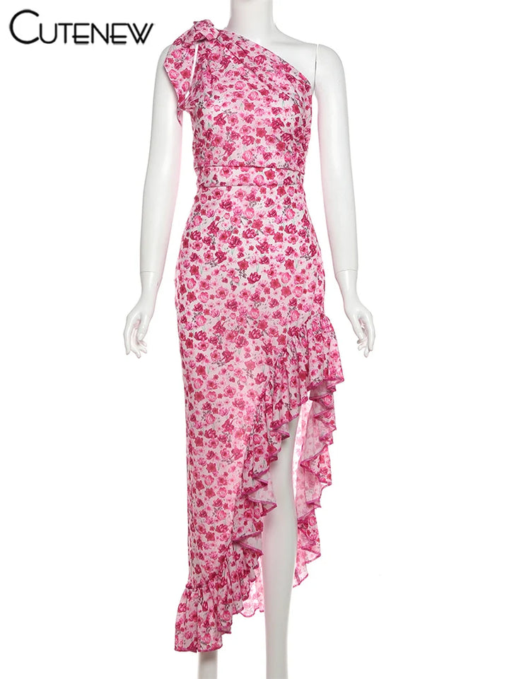 Cutenew Floral Midi Dress Luxe Edition For Summer
