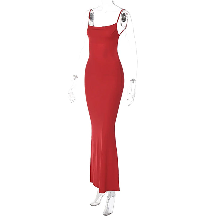 Lux Y2K Knit Maxi Dress Premium Fit