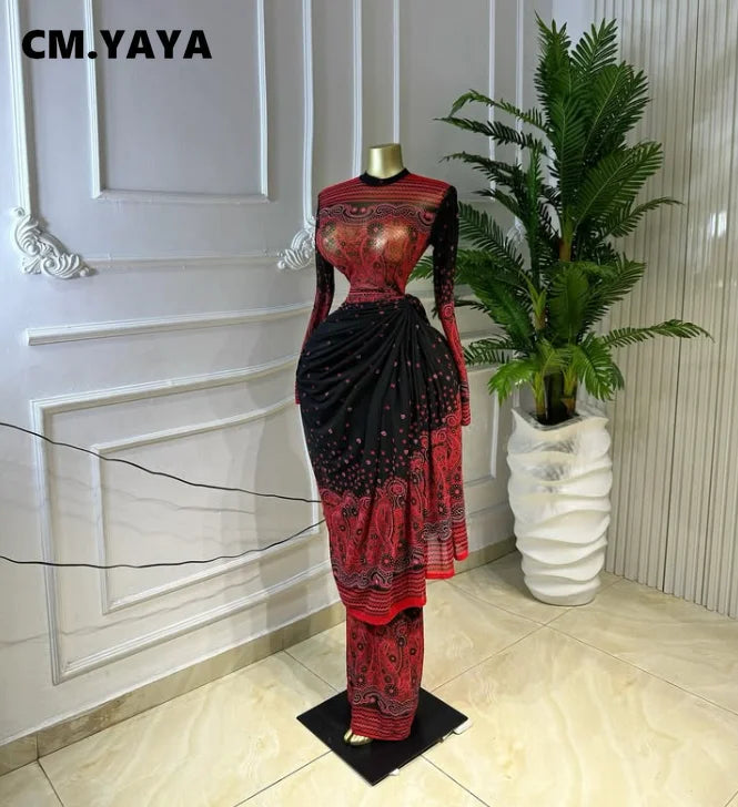 CMYAYA Tie Dye Ruched Midi Dress For Women Party
