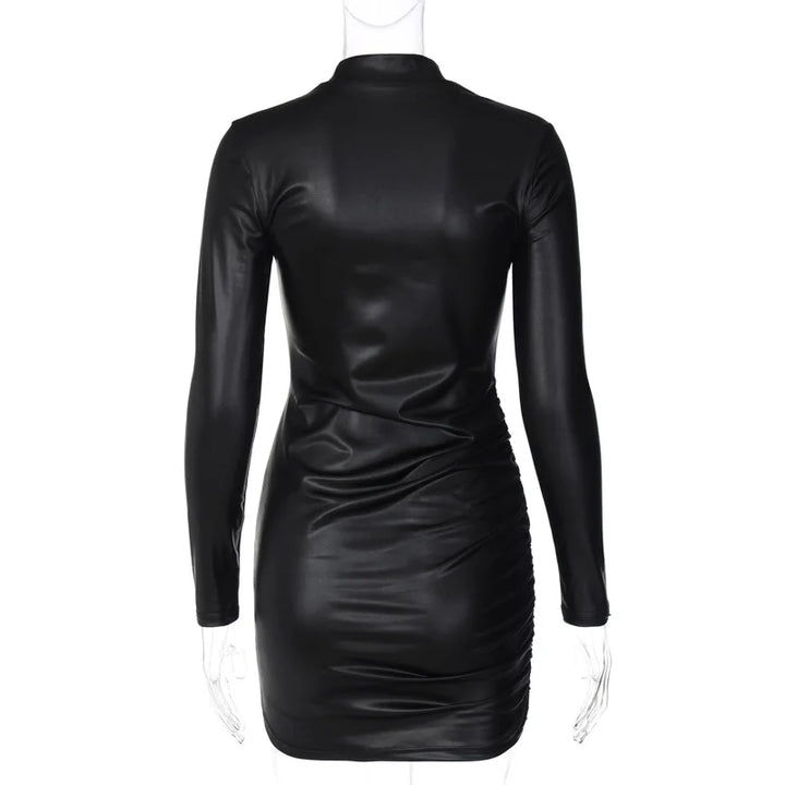 TYFYO Sleek Architectural Mini Dress In Supple