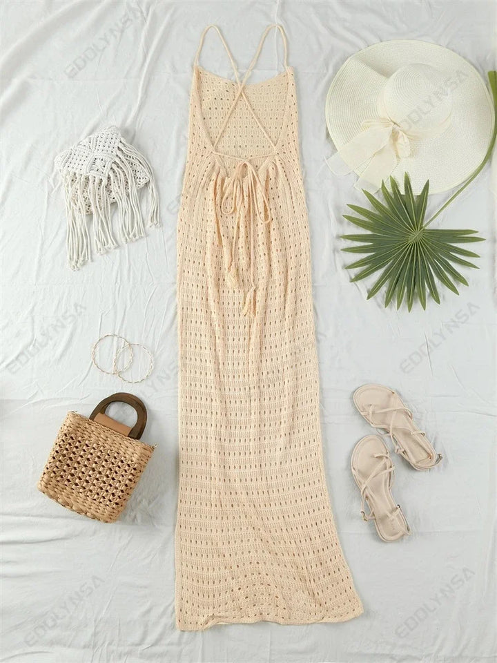 Luxury Edolynsa Knit Resort Maxi Dress With
