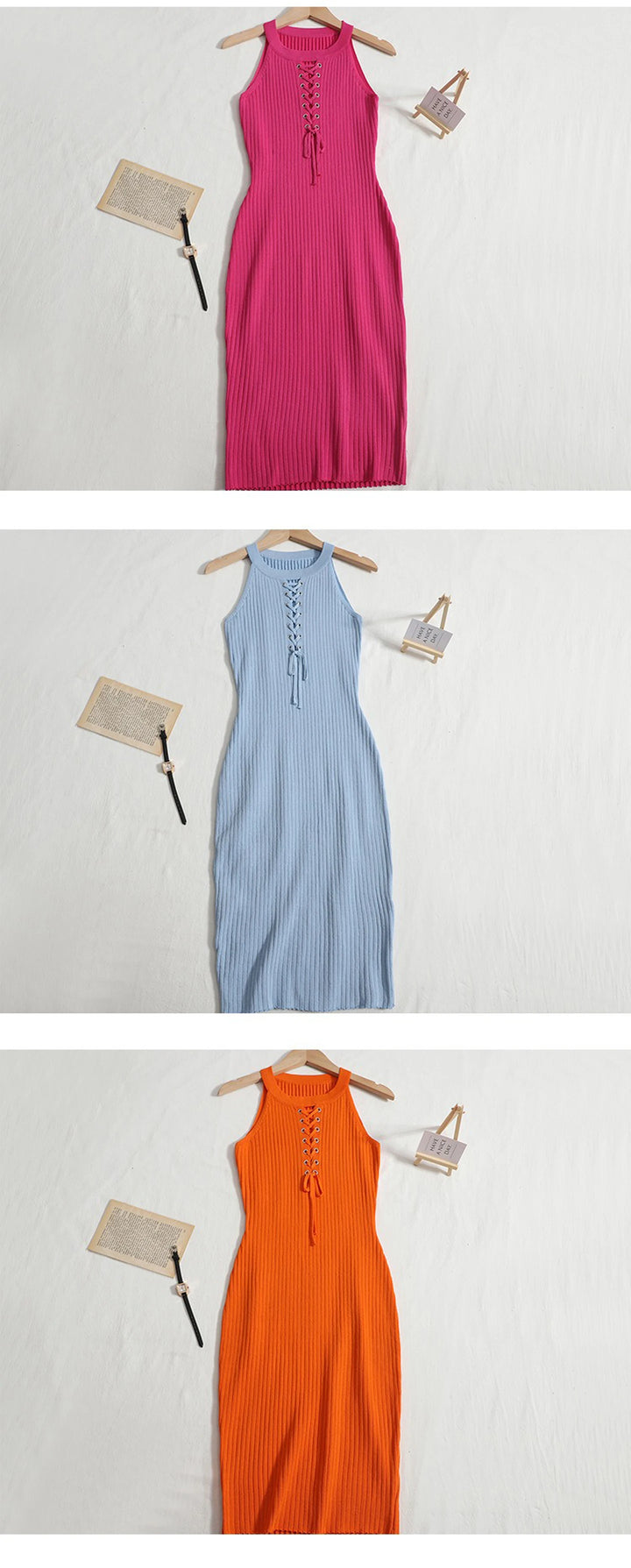 Yuumuoo Knitted Mini Dress Limitd Signature Empire