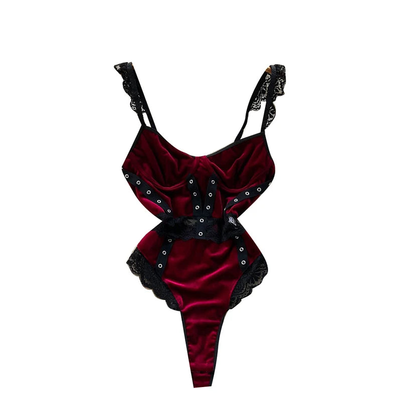 Chillgio Elite Heritage Luxe Velour Lace Bodysuit