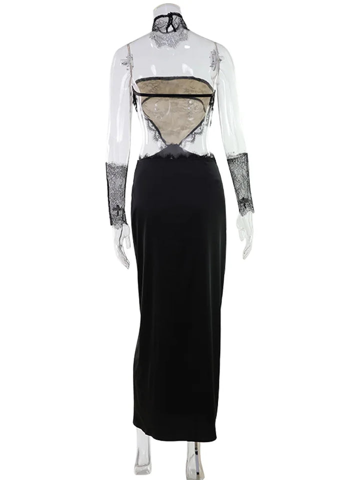 Sophisticated Slim Sheath Lace Strapless Evening