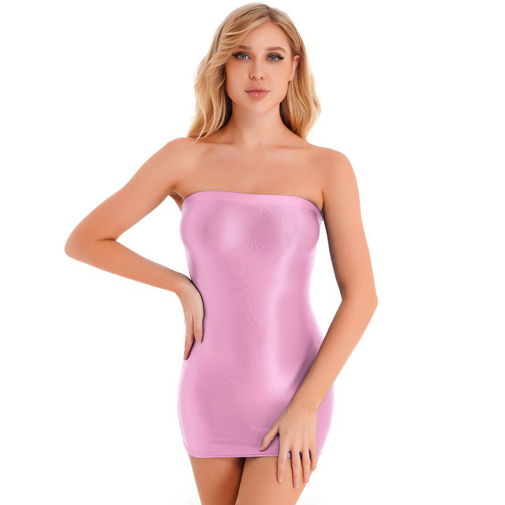 Premier Strapless Nylon Mini Dress Private Contour