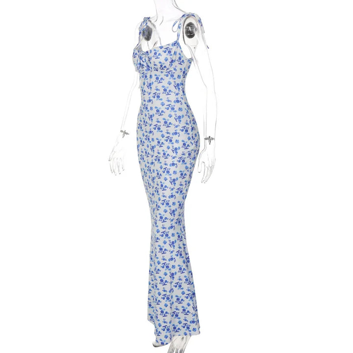 Hugcitar Floral Print Ankle Length Bodycon Long