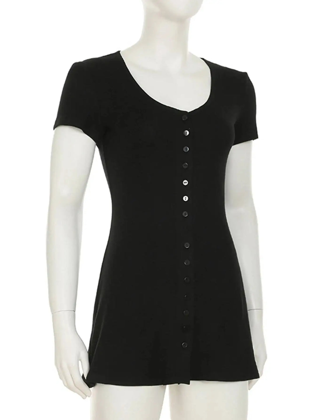 Luxury Black V Neck Mini Dress For Elegant
