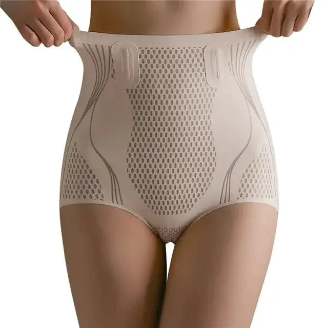 Ice Silk Lumbar Pad Ion Fiber Women Tummy Control Shapewear