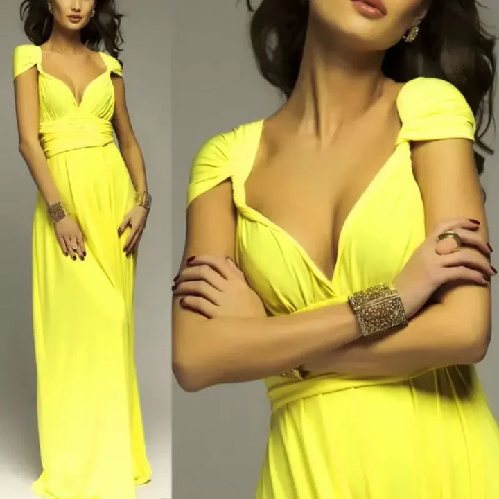 Sexy V Neck Maxi Dress With Straps For Summer Party