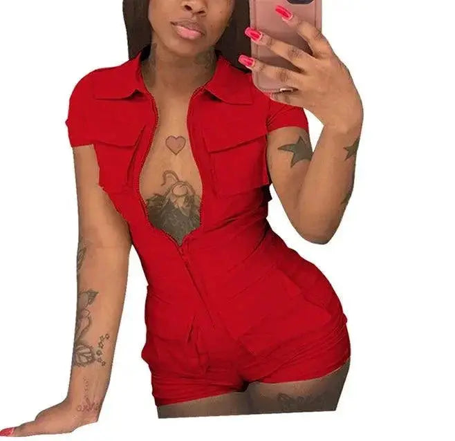 Red Bodycon Jumpsuit Elevate Style With All Day Comfort