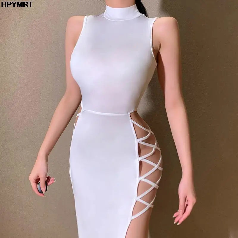 Elegant Strapless Black Bodycon Maxi Evening Dress