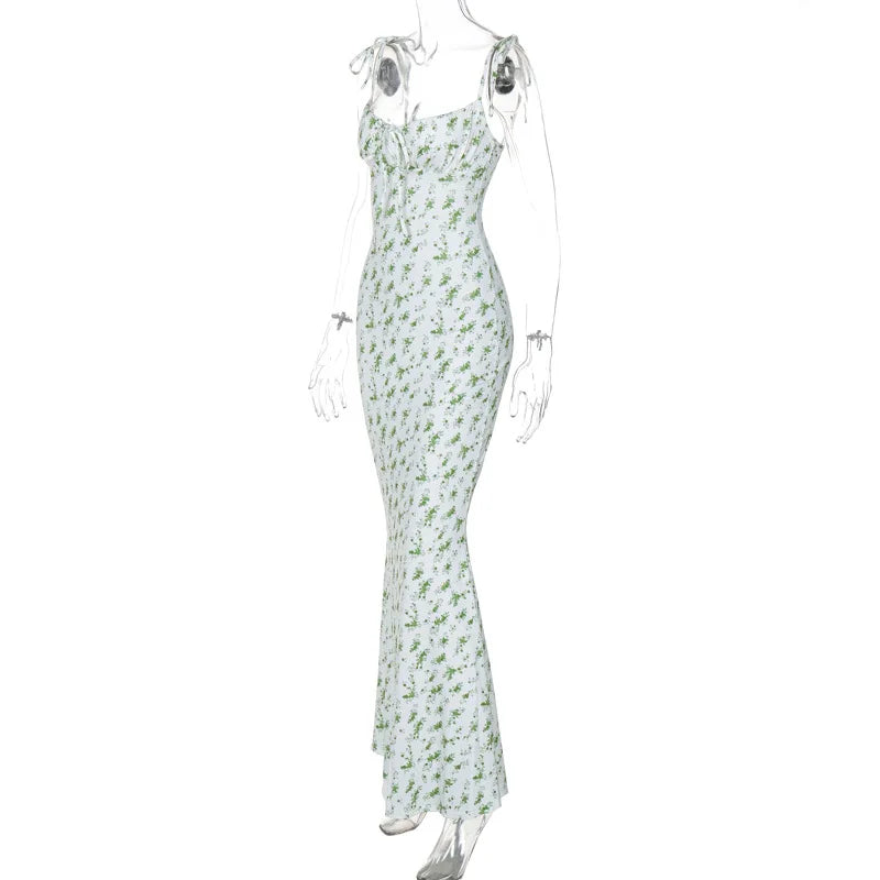 Hugcitar Floral Print Ankle Length Bodycon Long