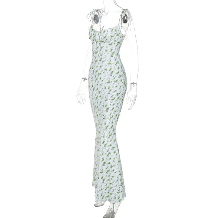 Hugcitar Floral Print Ankle Length Bodycon Long