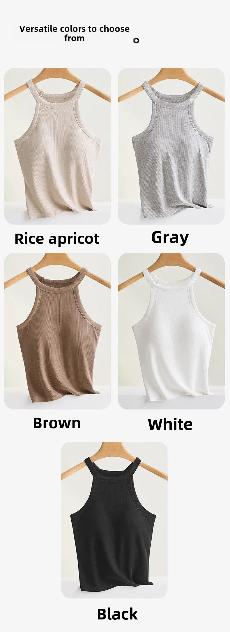 Ubowen Luxury Viscose Cotton Halter Camisole