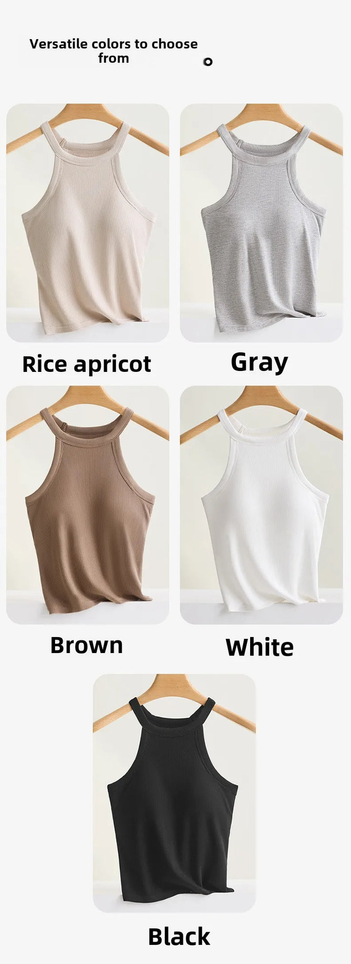 Ubowen Luxury Viscose Cotton Halter Camisole