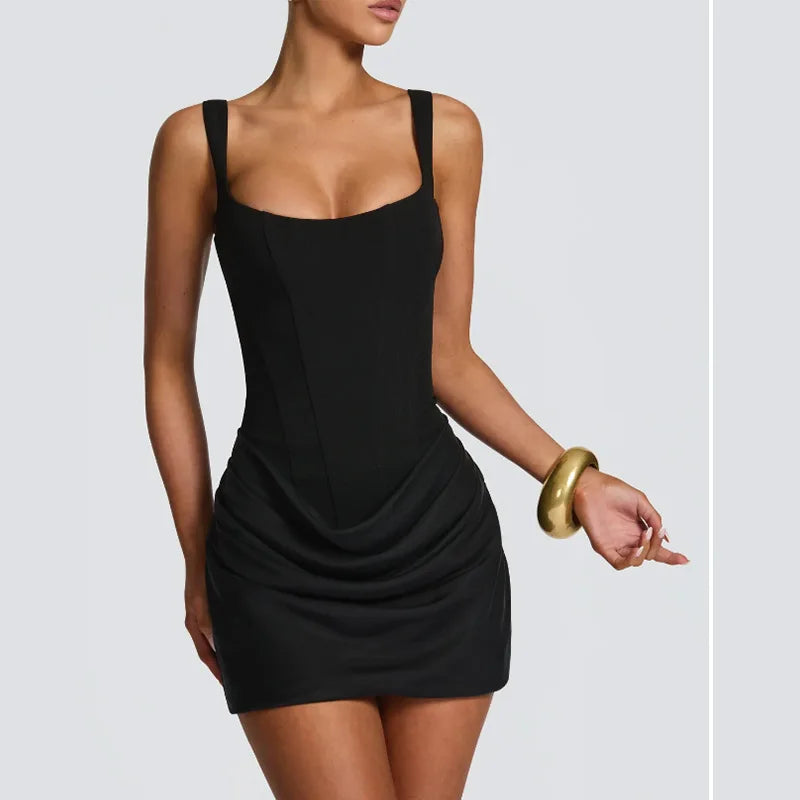 Signature Structured Square Neck Summer Dress