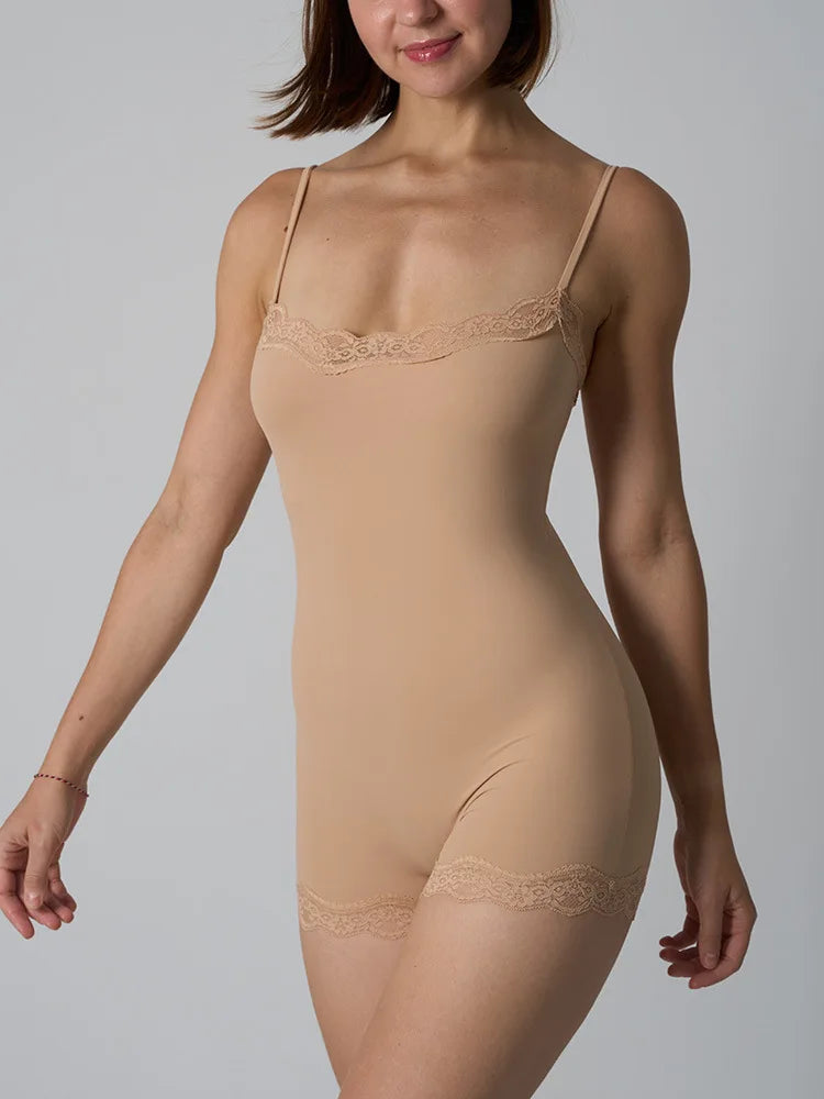 MsChuh Limited Tatting Lace Bodysuit For Elegance