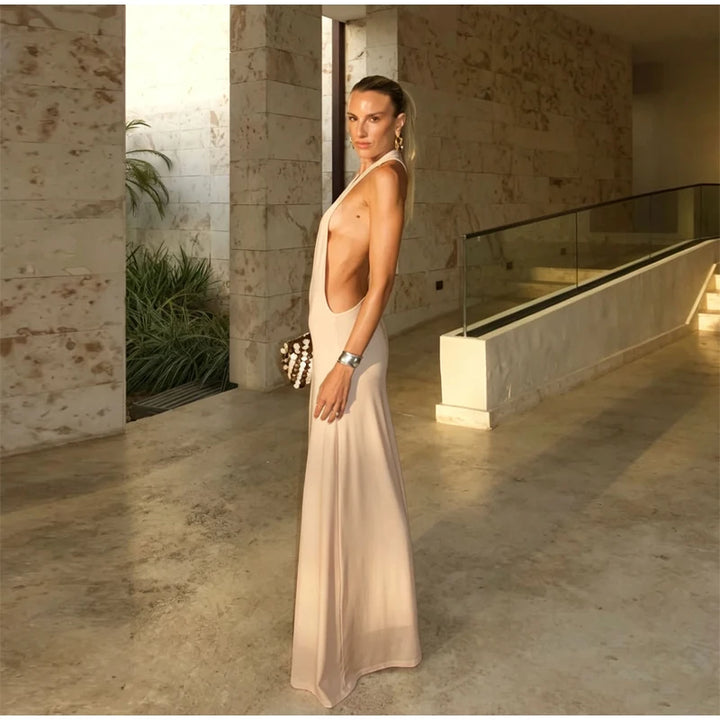 Btuce Exclusve Hollow Out Emerald Green Maxi Dress