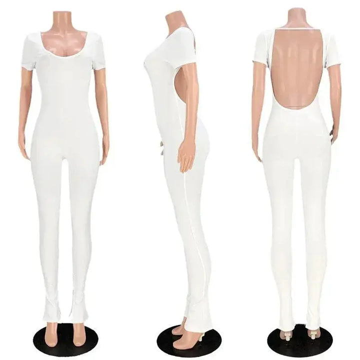 Sultry Backless Bodycon Jumpsuit Chic Rompers for Women