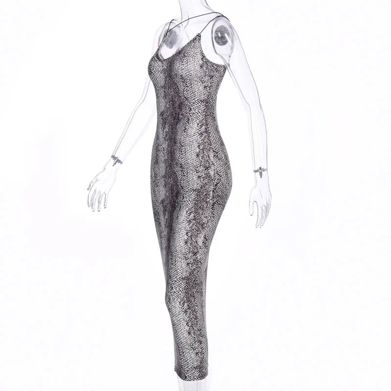 Stunning Leopard Print Bodycon Midi Dress For