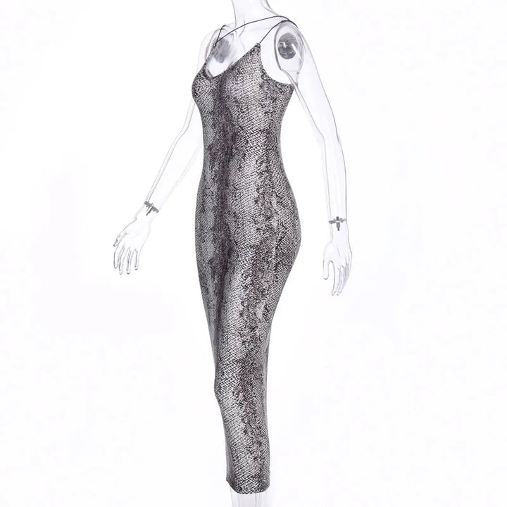 Stunning Leopard Print Bodycon Midi Dress For
