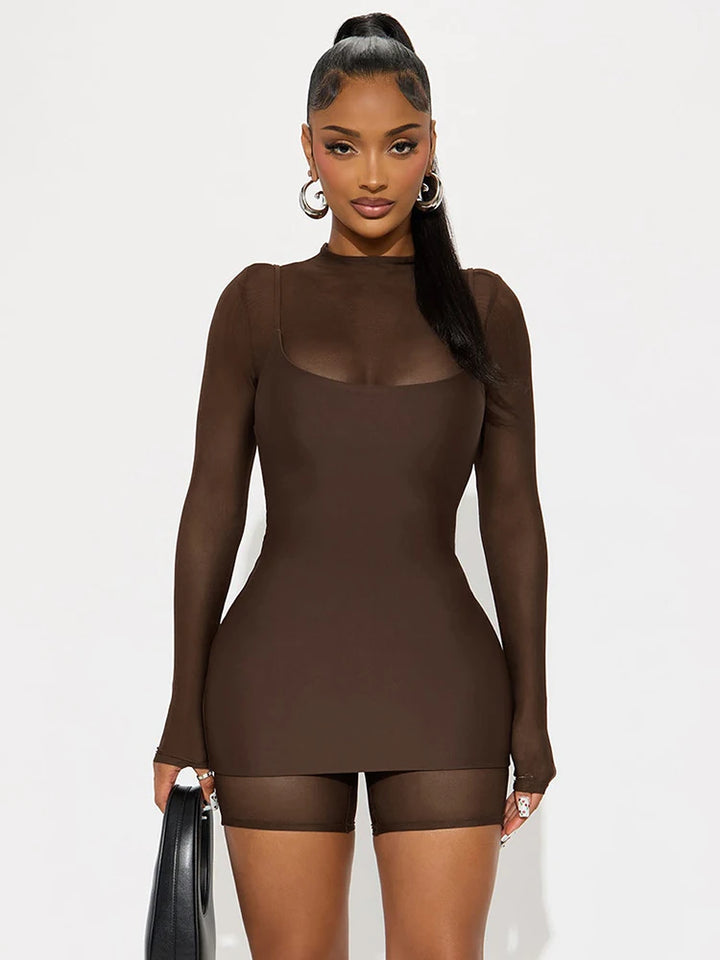 Weird Puss Sexy Romper Dress Strap Bodycon