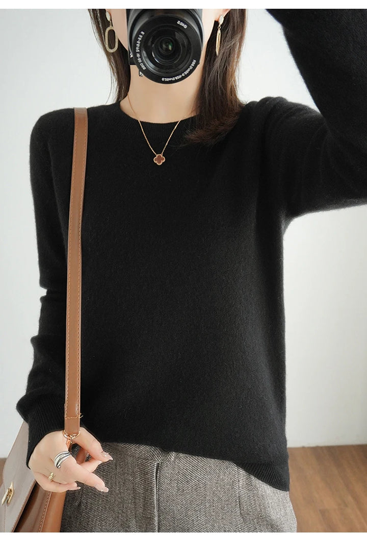 Exclusive Women 100 Pure Cashmere Crew Neck