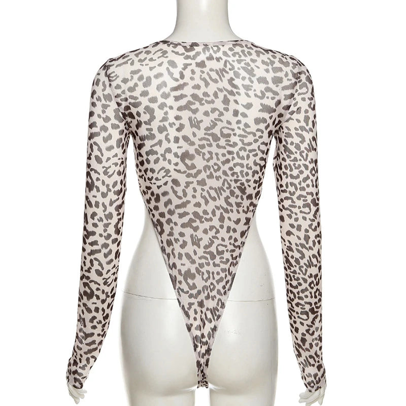 HuHugirl Premium Leopard Knitted Jumpsuit