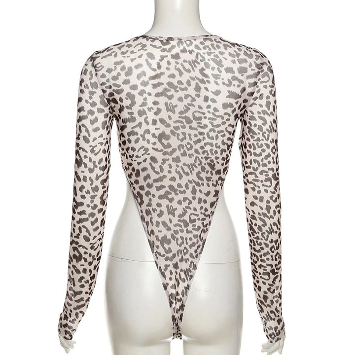 HuHugirl Premium Leopard Knitted Jumpsuit