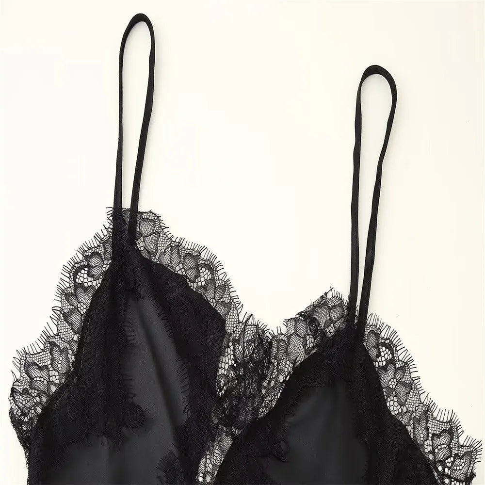 V Neck Asymmetrical Lace Camisole For A Chic