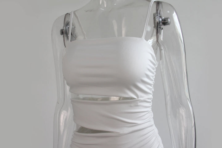 TiLeewon Signature Fine Knit White Bodycon