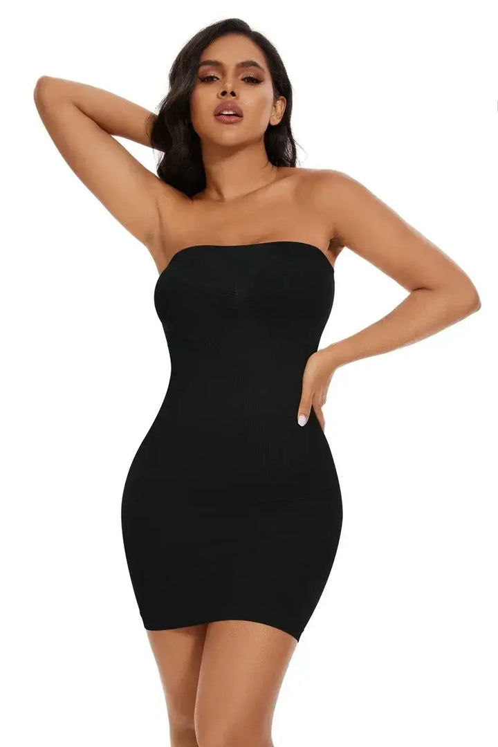 Off Shoulder Compression Body Shaper Dress For Women