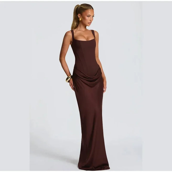 Exclusive Halter Square Neck Tailored Mini Dress