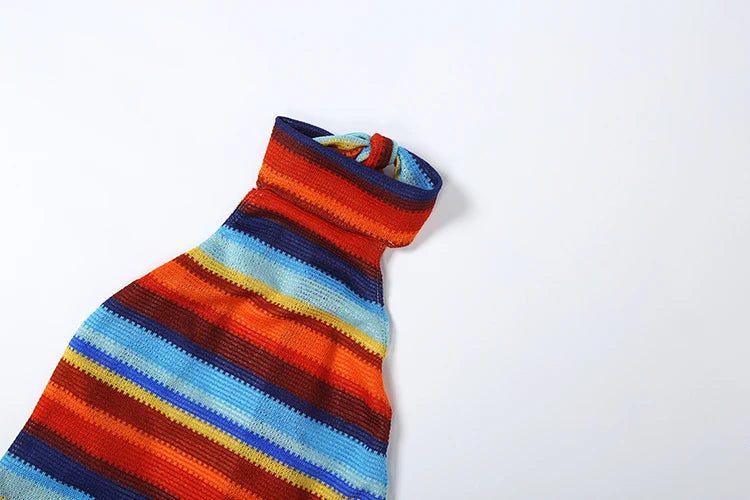 Kliou Atelier Stripe Patchwork Mini Dress Private