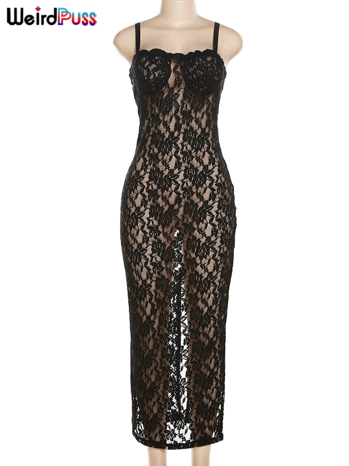 Buy Our Exclusive Black Lace Maxi Dress For Summer