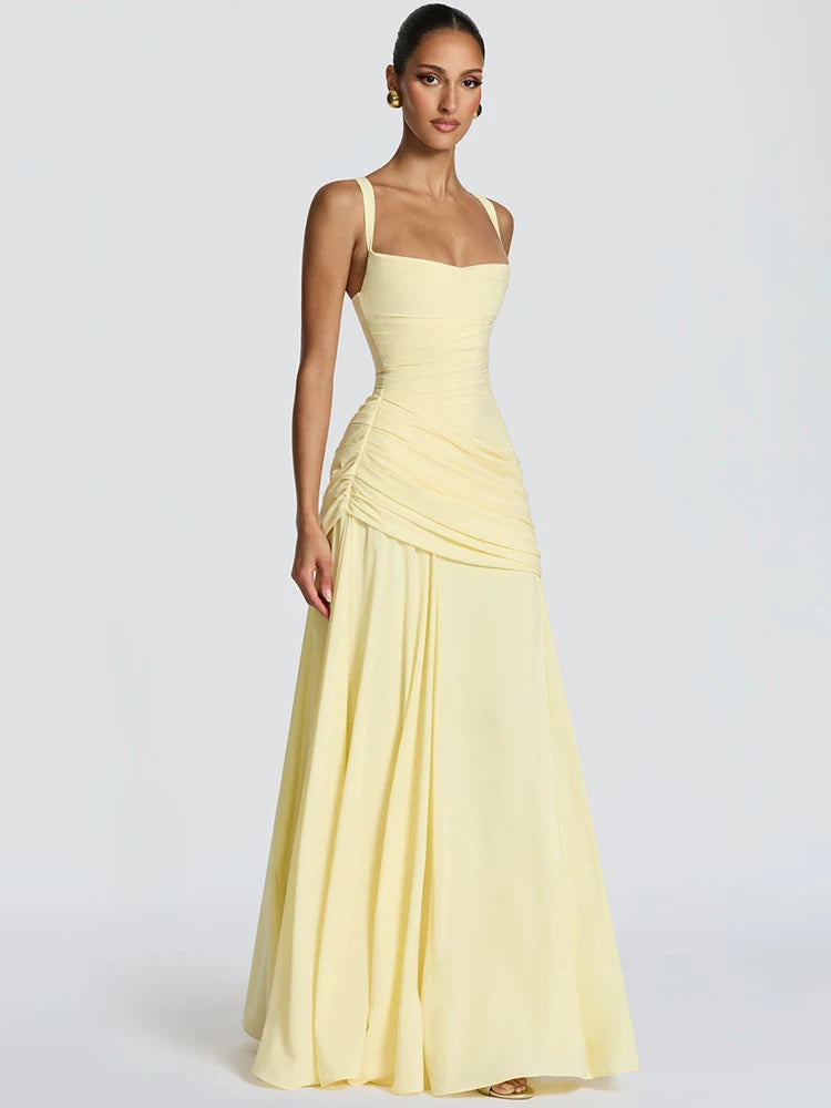 Mozision Strapless Backless Sexy Maxi Dress Women