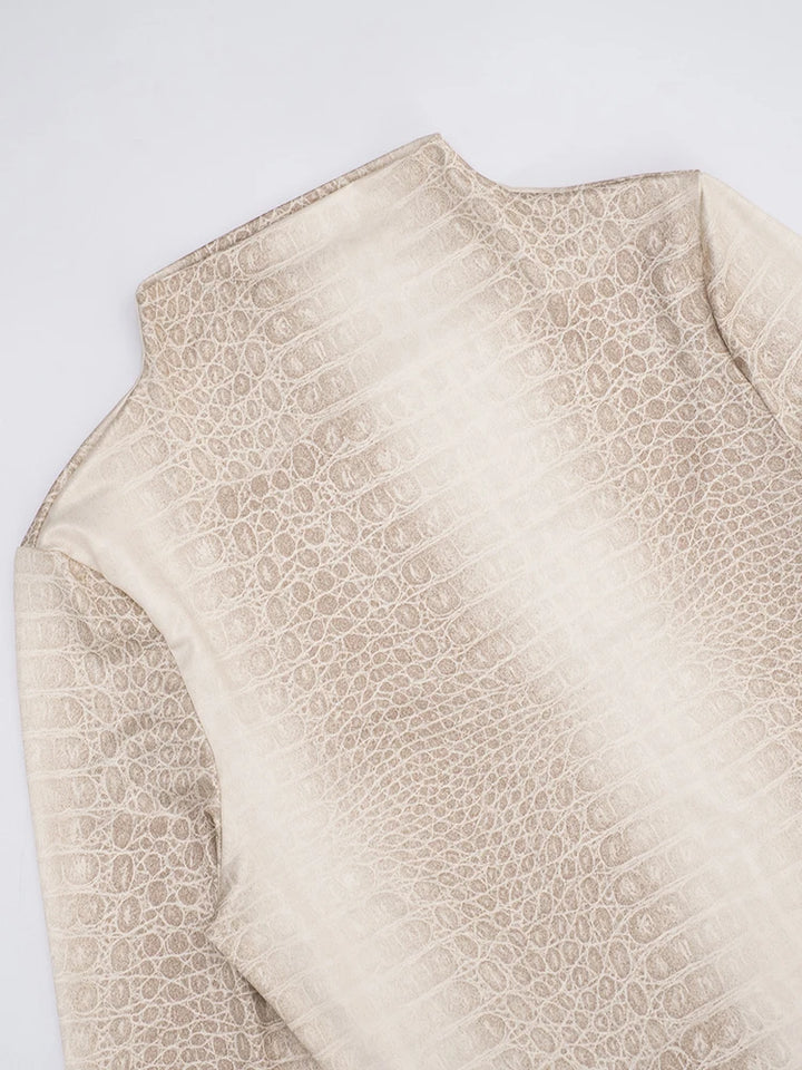 Bold Snake Print Full Sleeve Mini Bodycon Dress
