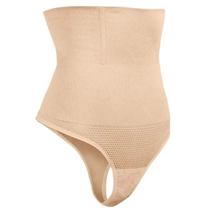 Plus Size High Waist Tummy Control Thong Shapewear