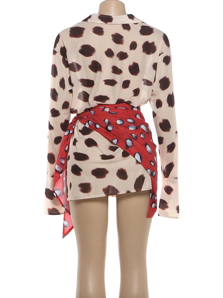 Lovely Polka Dot Ruched Bodycon Dress