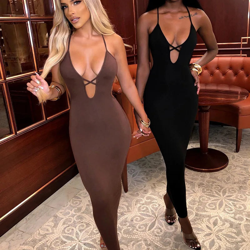 Premium Bandage Maxi Dress For Sculpted Style And
