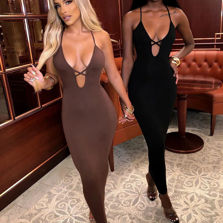 Premium Bandage Maxi Dress For Sculpted Style And