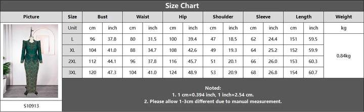 Elegant Women Bodycon Maxi Dress Long Sleeve Gown