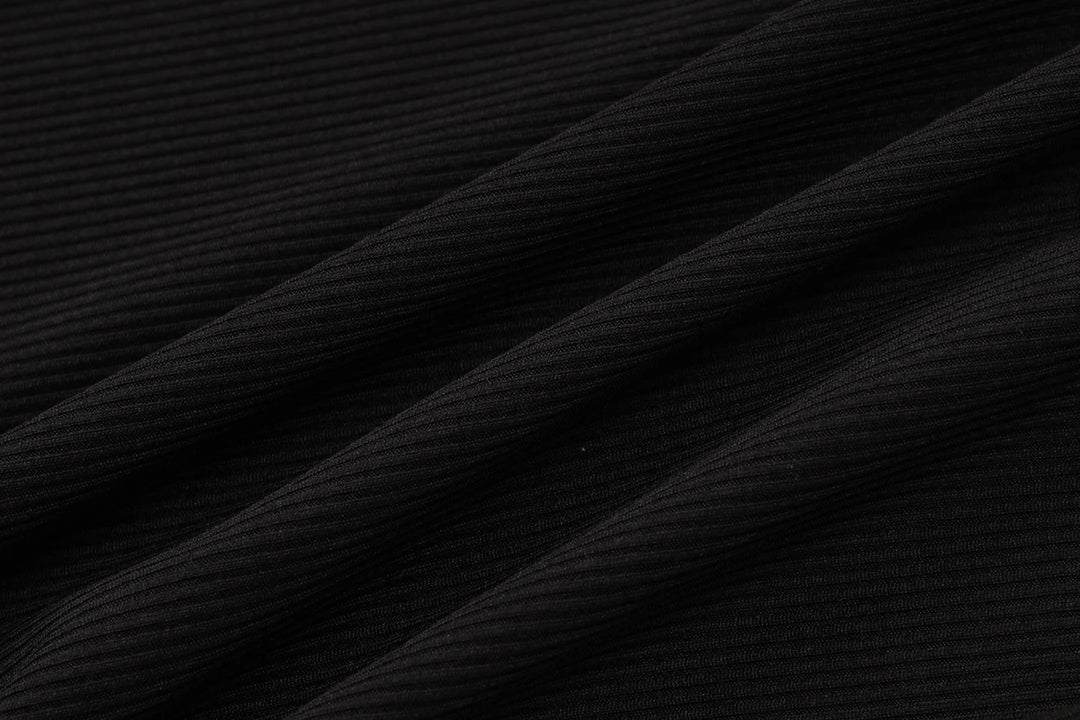 Elegant Ribbed Knit Halter Neck Bodycon Jumpsuit