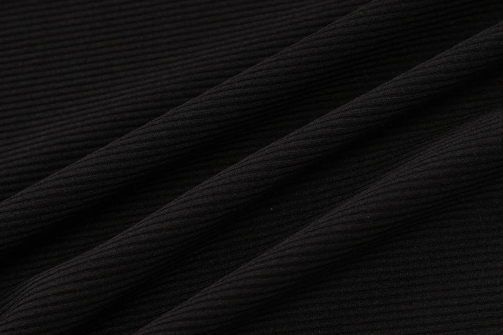 Elegant Ribbed Knit Halter Neck Bodycon Jumpsuit