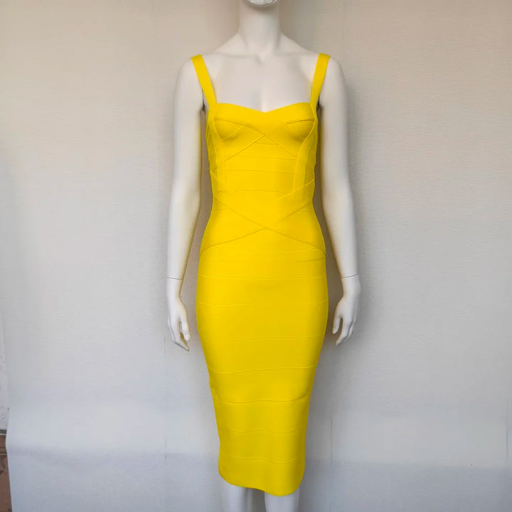 Beaukey Luxury Vintage Midi Bodycon Dress Limited