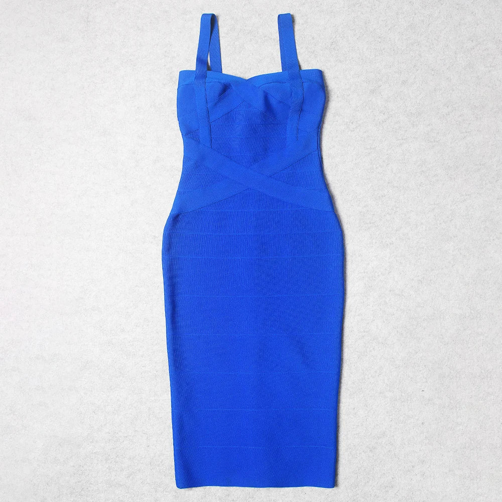 Beaukey Luxury Vintage Midi Bodycon Dress Limited