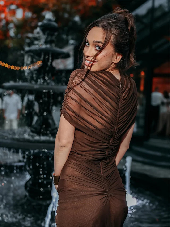Premium Hollow A-line Evening Dress With Tailored