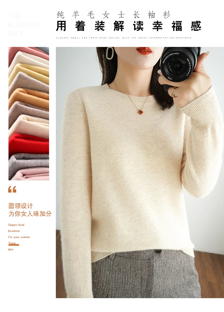 Exclusive Women 100 Pure Cashmere Crew Neck