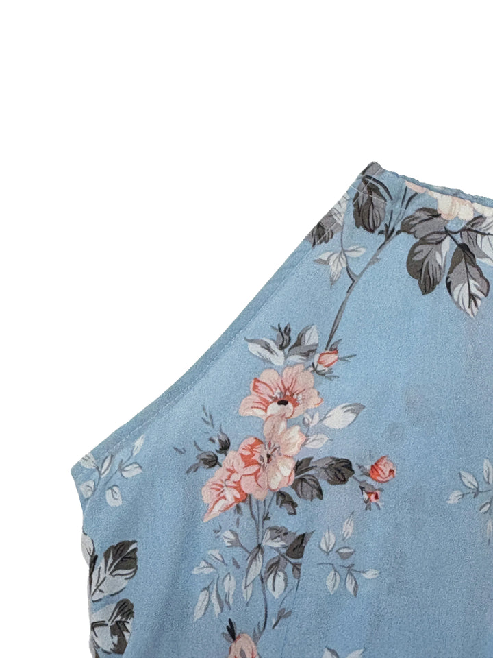 Elegant Tailored Floral Halter Dress For Summer